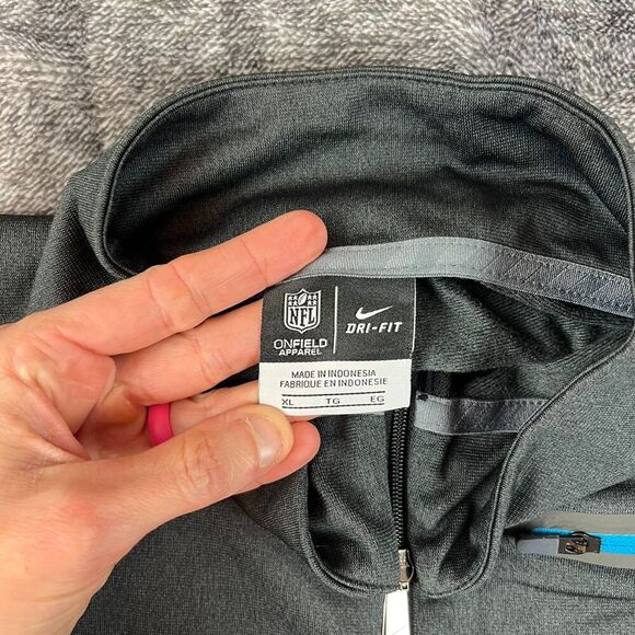 Nike Dri-Fit On Field Carolina Panthers 1/4 Zip Long Sleeve Pullover Men's XL - Picture 4 of 12